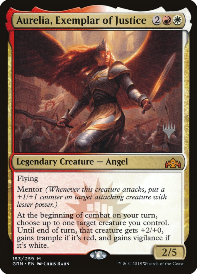 Aurelia, Exemplar of Justice (Promo Pack) [Guilds of Ravnica Promos] | Shuffle n Cut Hobbies & Games