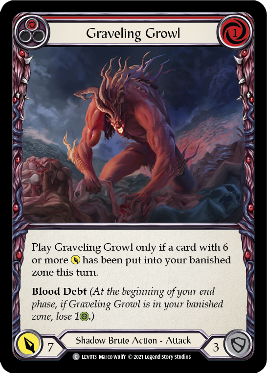 Graveling Growl (Red) [LEV013] (Monarch Levia Blitz Deck) | Shuffle n Cut Hobbies & Games