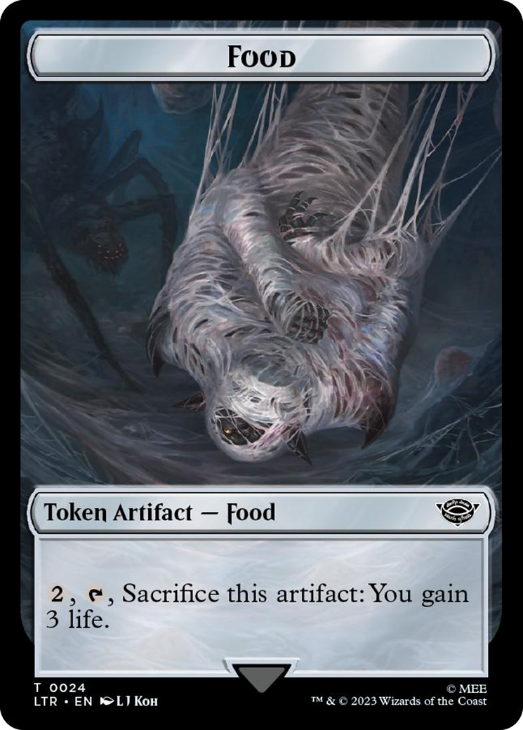 Tentacle // Food (0024) Double-Sided Token (Surge Foil) [The Lord of the Rings: Tales of Middle-Earth Tokens] | Shuffle n Cut Hobbies & Games