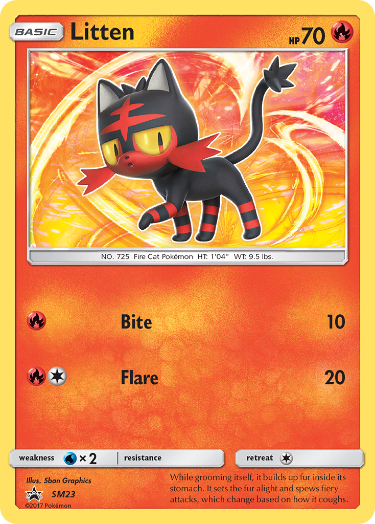 Litten (SM23) [Sun & Moon: Black Star Promos] | Shuffle n Cut Hobbies & Games