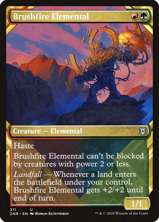 Brushfire Elemental (Showcase) [Zendikar Rising] | Shuffle n Cut Hobbies & Games