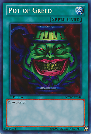 Pot of Greed [LCYW-EN059] Secret Rare | Shuffle n Cut Hobbies & Games