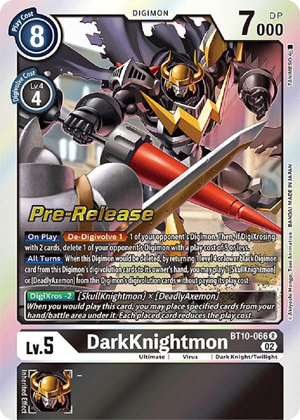 DarkKnightmon [BT10-066] [Xros Encounter Pre-Release Cards] | Shuffle n Cut Hobbies & Games