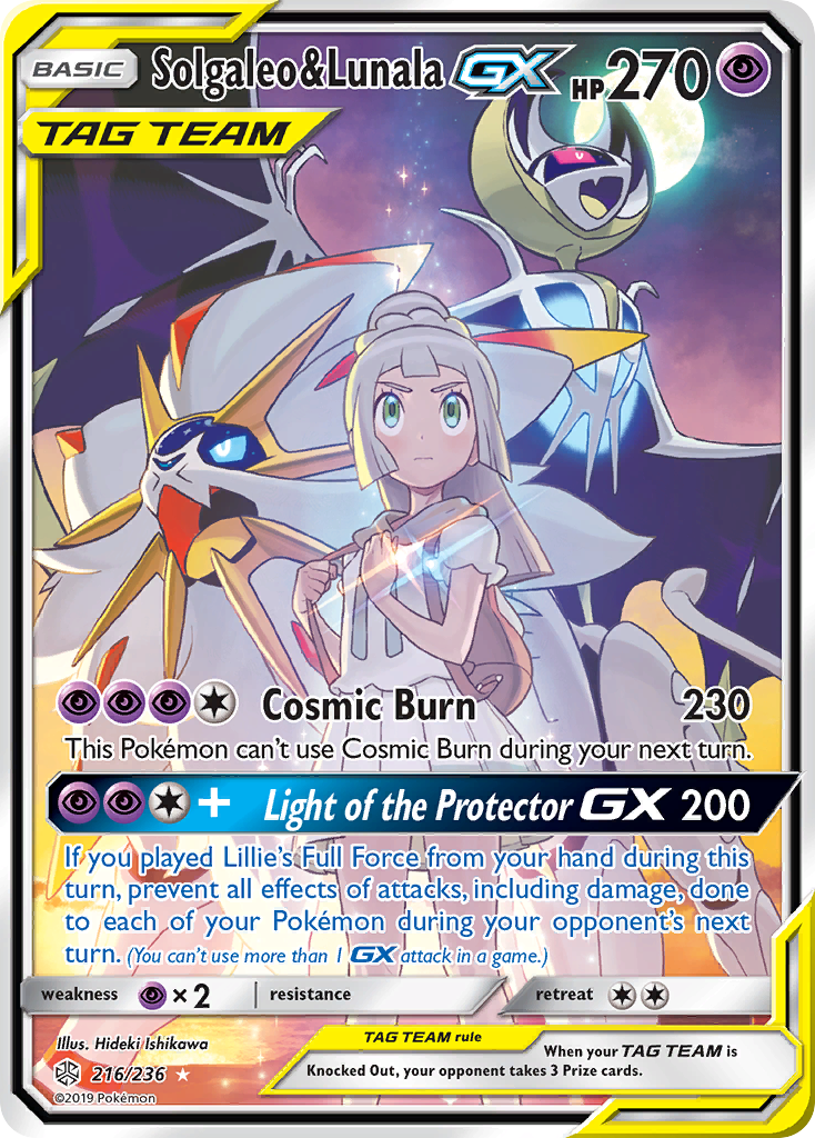 Solgaleo & Lunala GX (216/236) [Sun & Moon: Cosmic Eclipse] | Shuffle n Cut Hobbies & Games