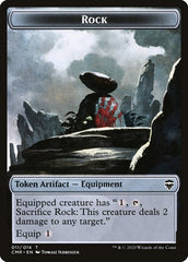 Golem // Rock Double-Sided Token [Commander Legends Tokens] | Shuffle n Cut Hobbies & Games