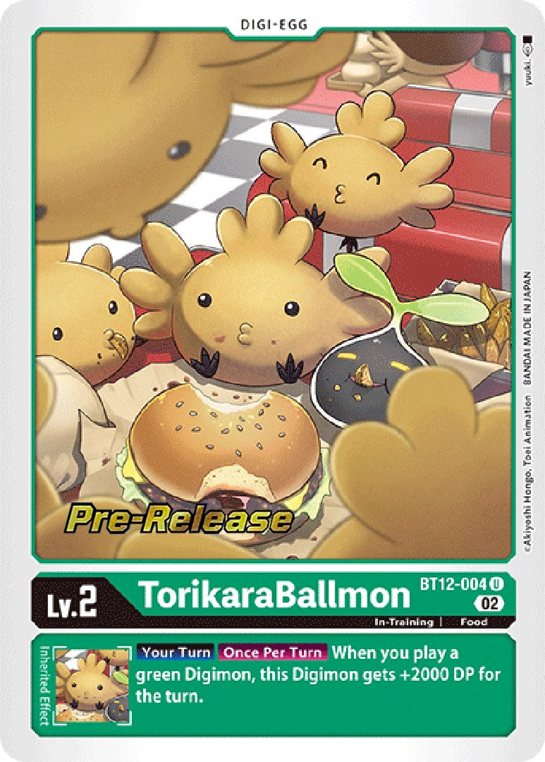 TorikaraBallmon [BT12-004] [Across Time Pre-Release Cards] | Shuffle n Cut Hobbies & Games