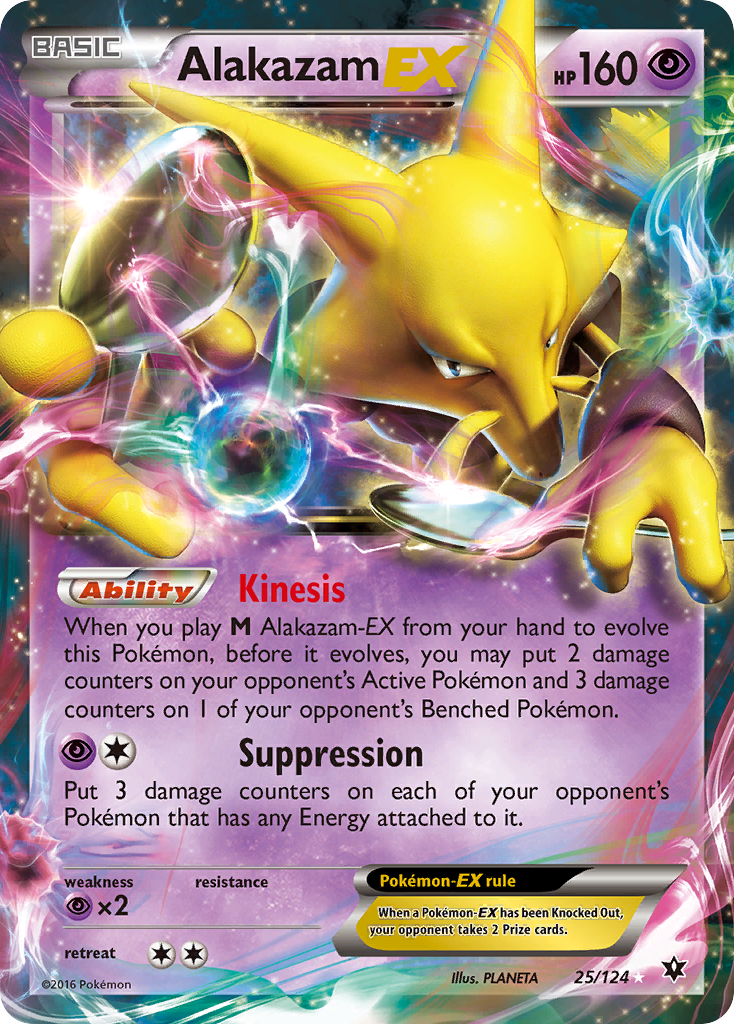 Alakazam EX (25/124) [XY: Fates Collide] | Shuffle n Cut Hobbies & Games