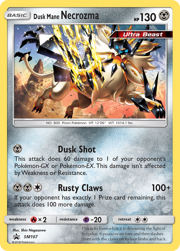 Dusk Mane Necrozma (SM107) [Sun & Moon: Black Star Promos] | Shuffle n Cut Hobbies & Games