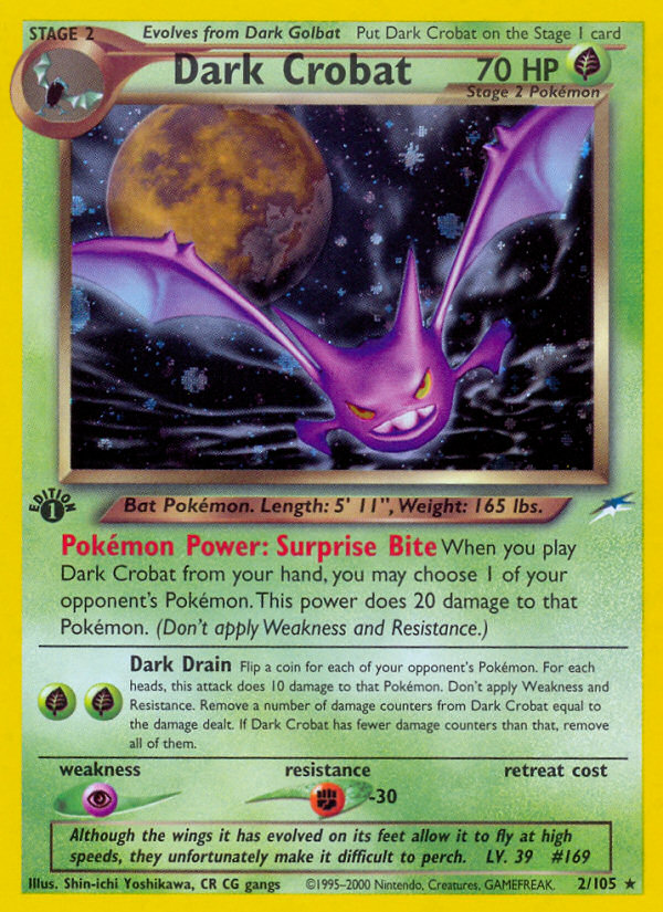 Dark Crobat (2/105) [Neo Destiny 1st Edition] | Shuffle n Cut Hobbies & Games