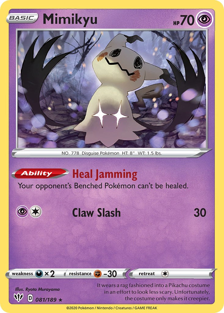 Mimikyu (081/189) (Cosmos Holo) [Sword & Shield: Darkness Ablaze] | Shuffle n Cut Hobbies & Games