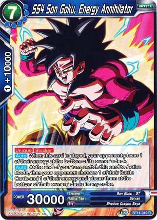 SS4 Son Goku, Energy Annihilator [BT11-049] | Shuffle n Cut Hobbies & Games