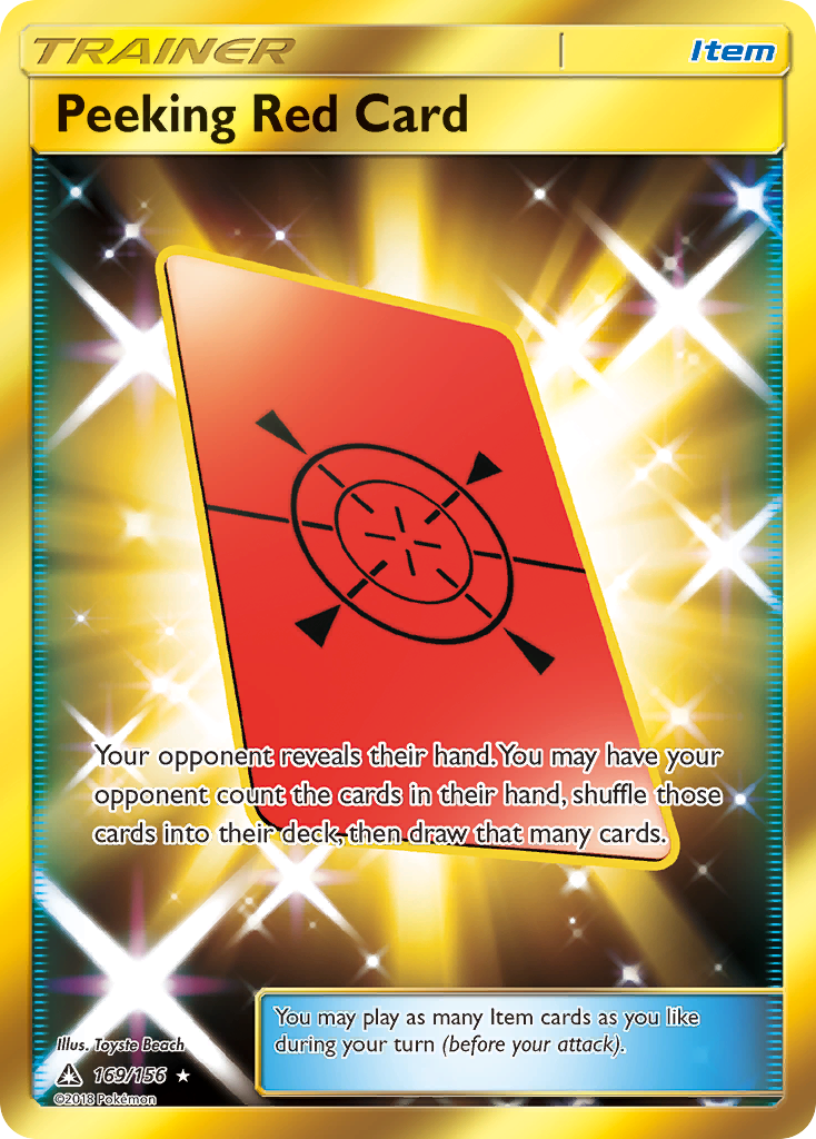 Peeking Red Card (169/156) [Sun & Moon: Ultra Prism] | Shuffle n Cut Hobbies & Games