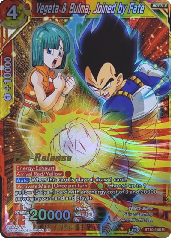 Vegeta & Bulma, Joined by Fate (BT10-146) [Rise of the Unison Warrior Prerelease Promos] | Shuffle n Cut Hobbies & Games