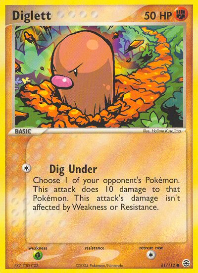 Diglett (61/112) [EX: FireRed & LeafGreen] | Shuffle n Cut Hobbies & Games