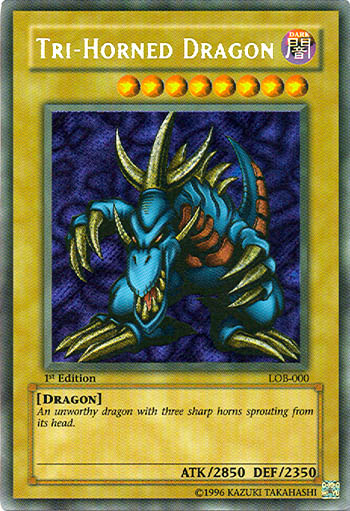 Tri-Horned Dragon [LOB-000] Secret Rare | Shuffle n Cut Hobbies & Games