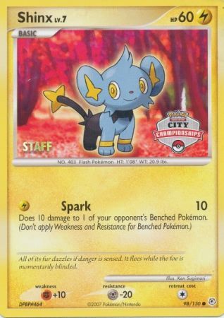 Shinx (98/130) (Staff City Championships Promo) [Nintendo: Black Star Promos] | Shuffle n Cut Hobbies & Games