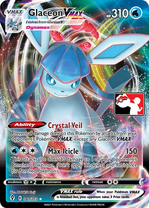 Glaceon VMAX (041/203) [Prize Pack Series One] | Shuffle n Cut Hobbies & Games