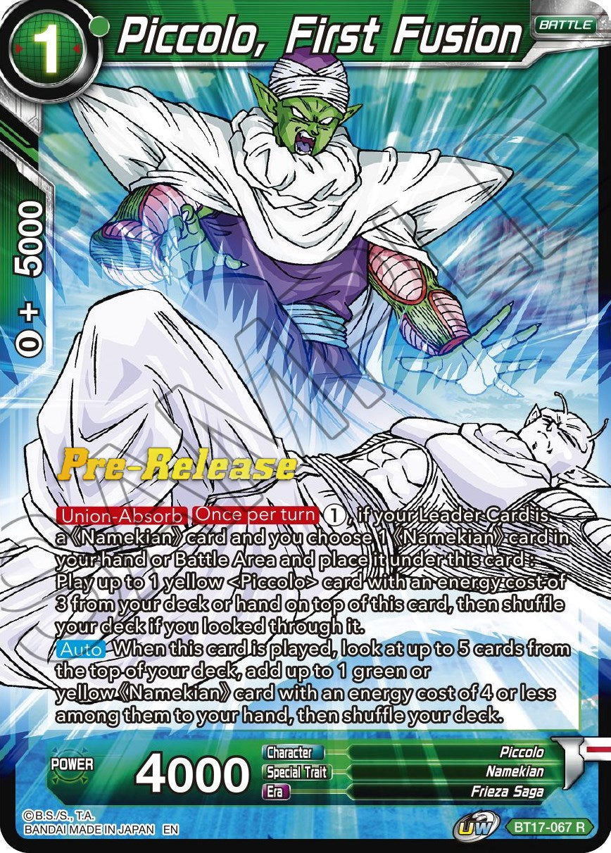 Piccolo, First Fusion (BT17-067) [Ultimate Squad Prerelease Promos] | Shuffle n Cut Hobbies & Games