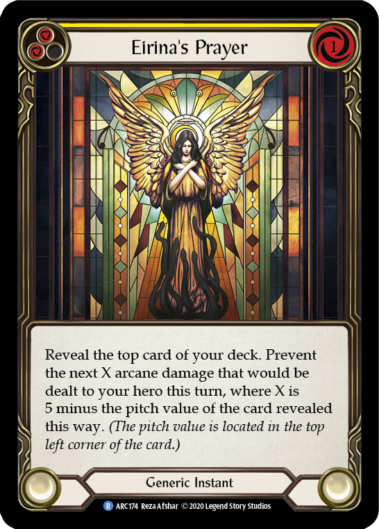 Eirina's Prayer (Yellow) [ARC174] Unlimited Edition Rainbow Foil | Shuffle n Cut Hobbies & Games