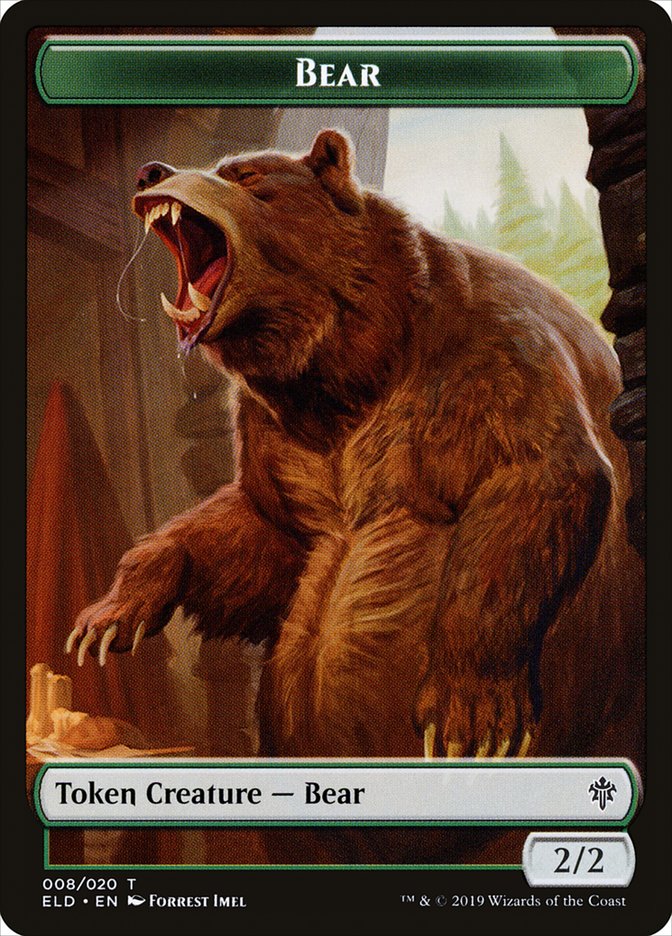 Bear Token [Throne of Eldraine Tokens] | Shuffle n Cut Hobbies & Games