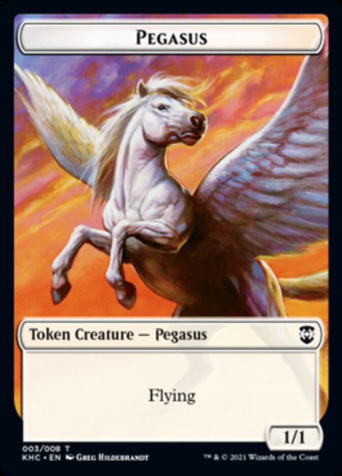 Pegasus Token [Kaldheim Commander Tokens] | Shuffle n Cut Hobbies & Games