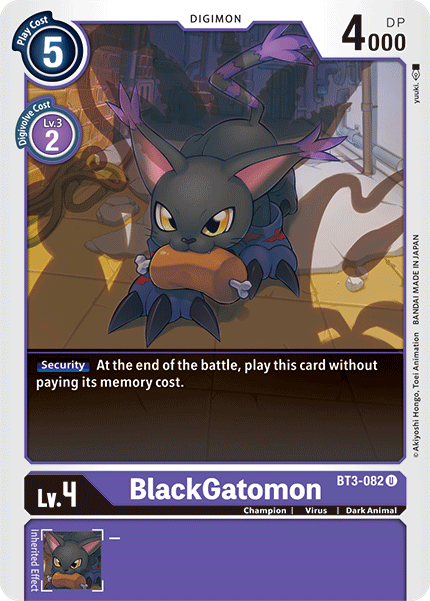 BlackGatomon [BT3-082] [Release Special Booster Ver.1.5] | Shuffle n Cut Hobbies & Games