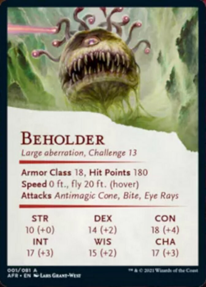 Beholder Art Card [Dungeons & Dragons: Adventures in the Forgotten Realms Art Series] | Shuffle n Cut Hobbies & Games