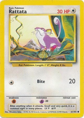 Rattata (61/102) [Base Set Unlimited] | Shuffle n Cut Hobbies & Games