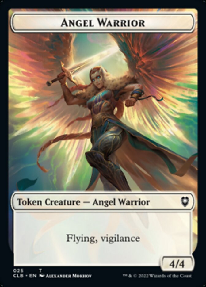 Kor Warrior // Angel Warrior Double-Sided Token [Commander Legends: Battle for Baldur's Gate Tokens] | Shuffle n Cut Hobbies & Games