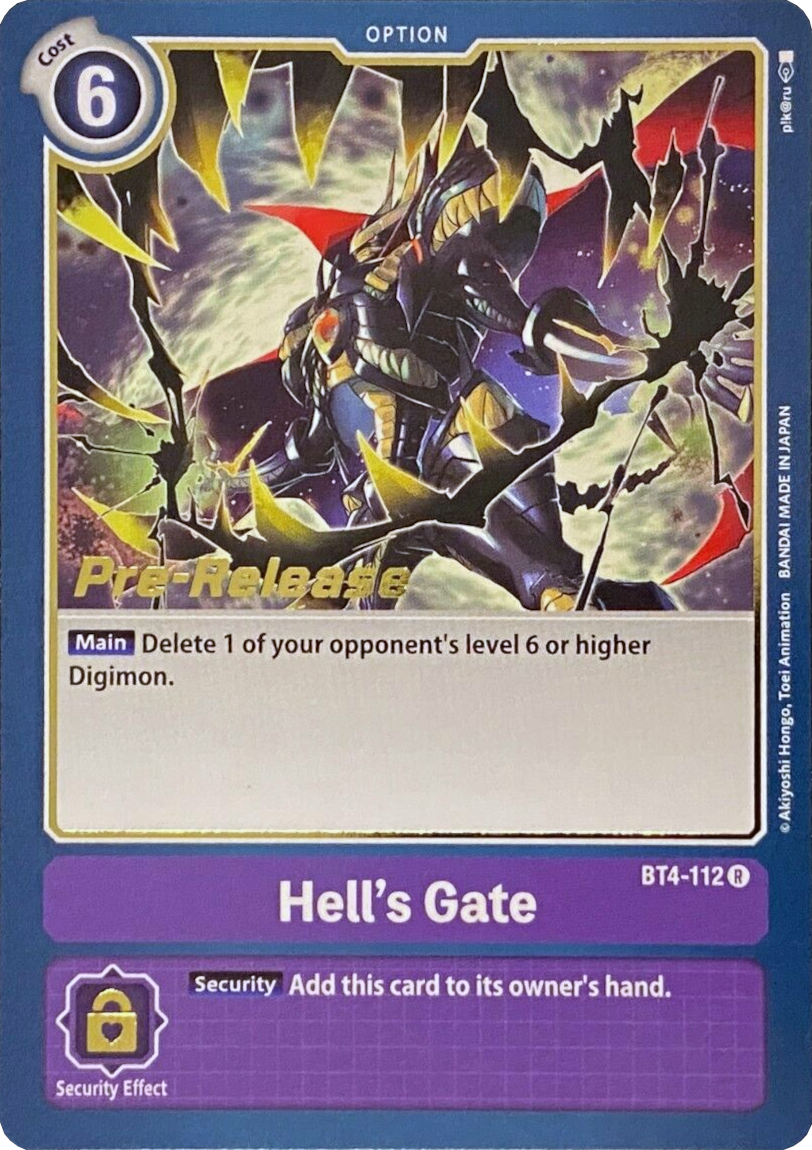 Hell's Gate [BT4-112] [Great Legend Pre-Release Promos] | Shuffle n Cut Hobbies & Games