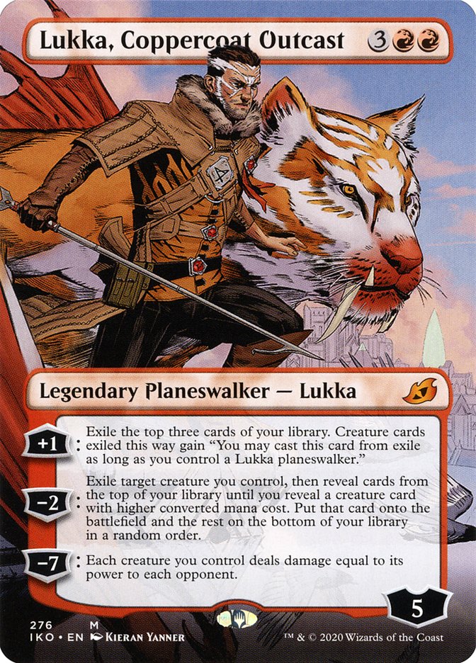 Lukka, Coppercoat Outcast (Borderless) [Ikoria: Lair of Behemoths] | Shuffle n Cut Hobbies & Games