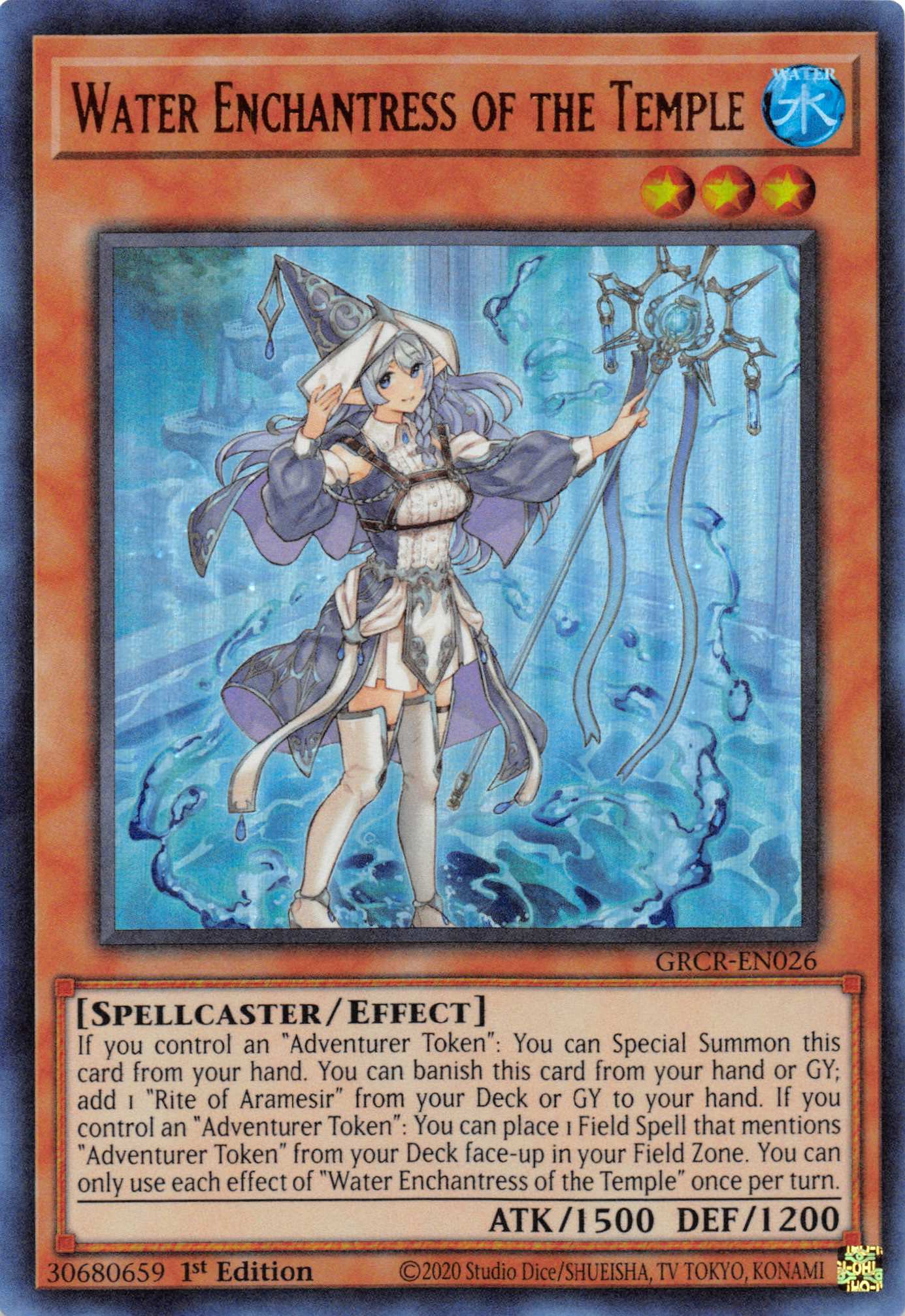 Water Enchantress of the Temple [GRCR-EN026] Ultra Rare | Shuffle n Cut Hobbies & Games