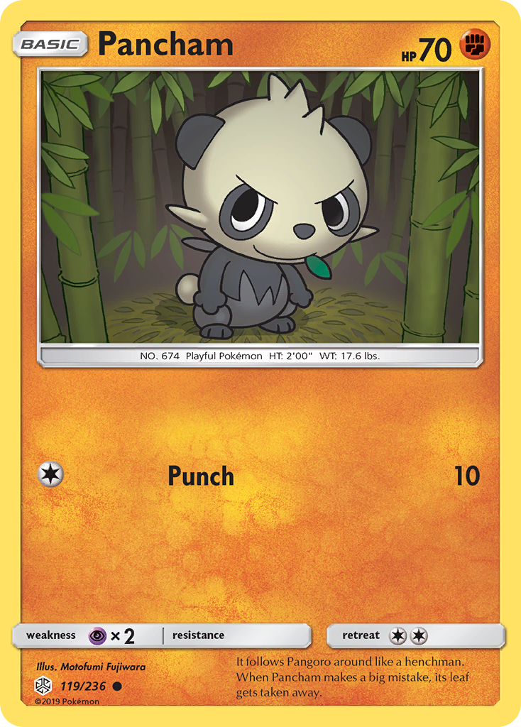 Pancham (119/236) [Sun & Moon: Cosmic Eclipse] | Shuffle n Cut Hobbies & Games