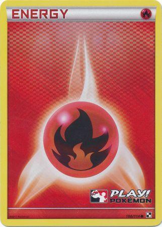Fire Energy (106/114) (Play Pokemon Promo) [Black & White: Base Set] | Shuffle n Cut Hobbies & Games