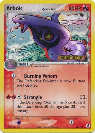 Arbok (13/101) (Delta Species) (Stamped) [EX: Dragon Frontiers] | Shuffle n Cut Hobbies & Games