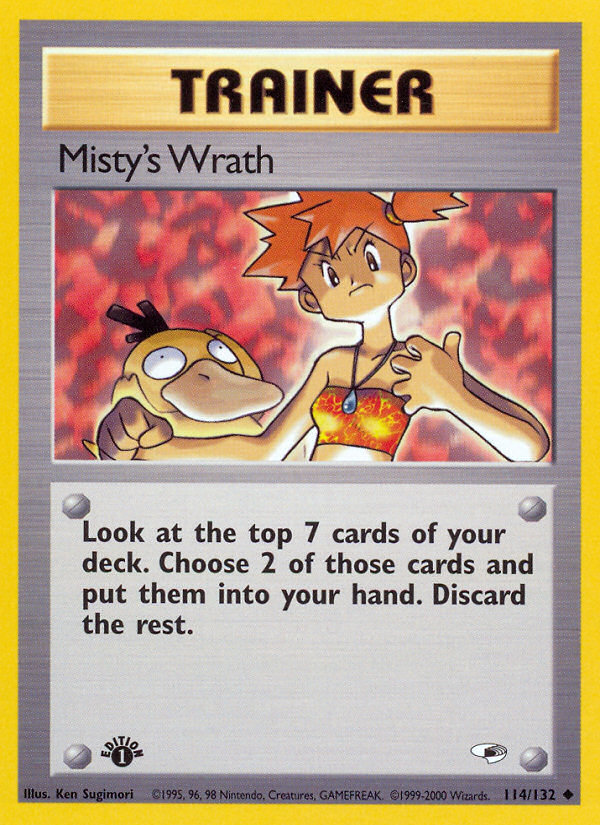 Misty's Wrath (114/132) [Gym Heroes 1st Edition] | Shuffle n Cut Hobbies & Games