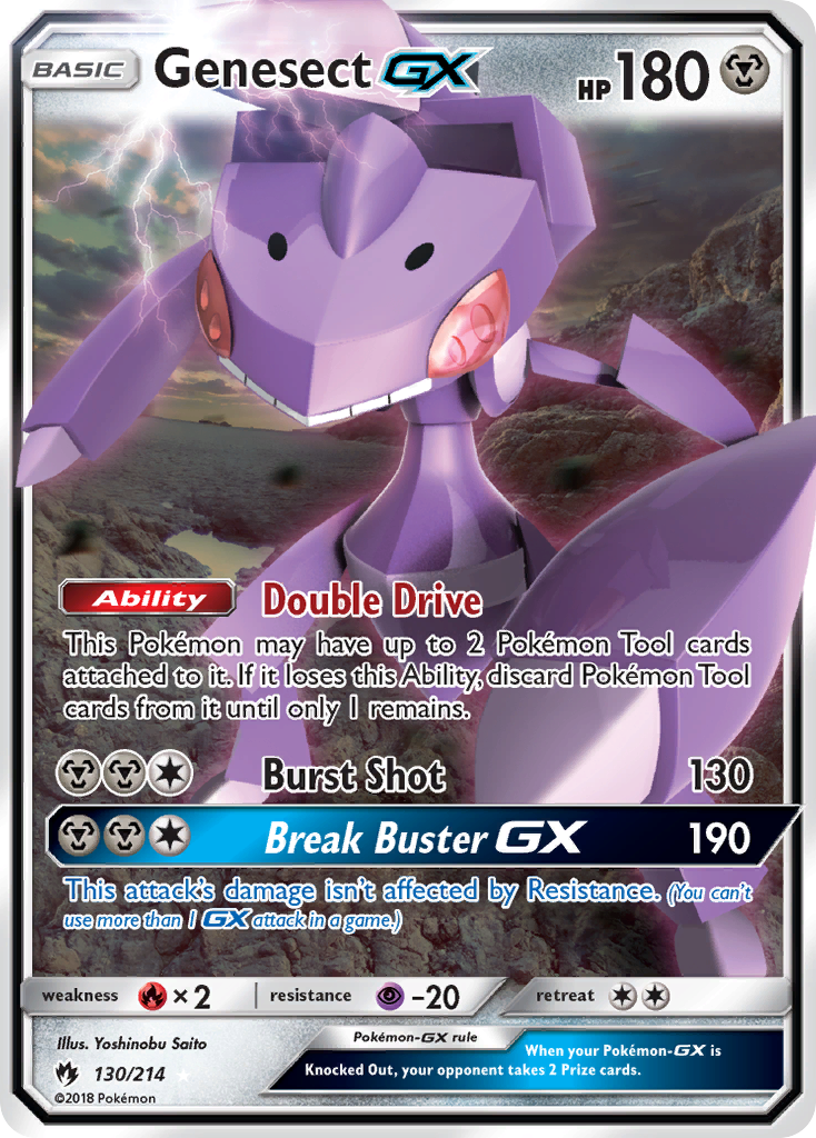 Genesect GX (130/214) [Sun & Moon: Lost Thunder] | Shuffle n Cut Hobbies & Games