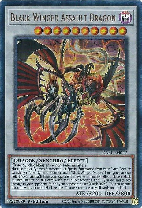 Black-Winged Assault Dragon [DABL-EN042] Ultra Rare | Shuffle n Cut Hobbies & Games