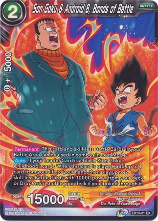 Son Goku & Android 8, Bonds of Battle [EX13-31] | Shuffle n Cut Hobbies & Games