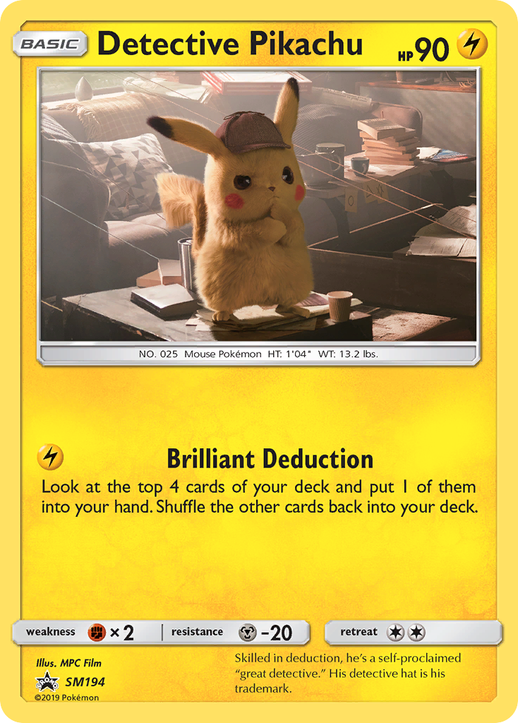 Detective Pikachu (SM194) [Sun & Moon: Black Star Promos] | Shuffle n Cut Hobbies & Games