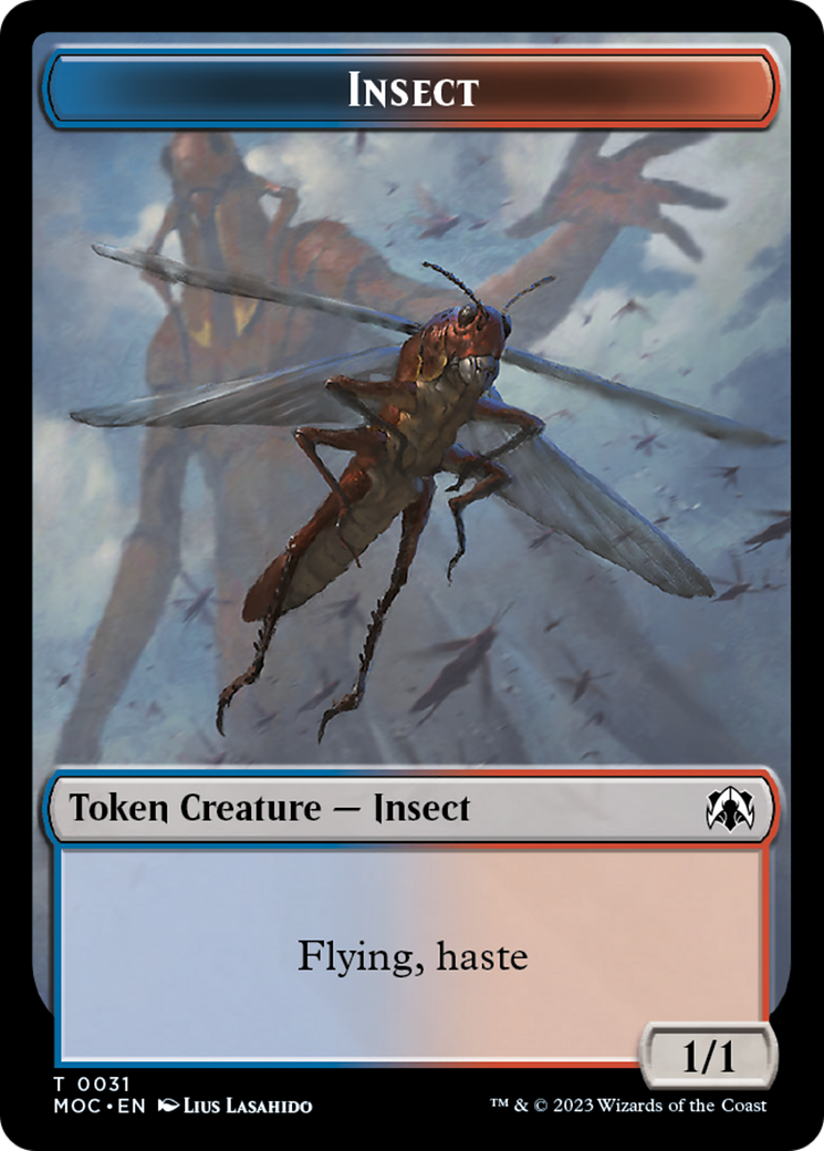 Soldier // Insect Double-Sided Token [March of the Machine Commander Tokens] | Shuffle n Cut Hobbies & Games