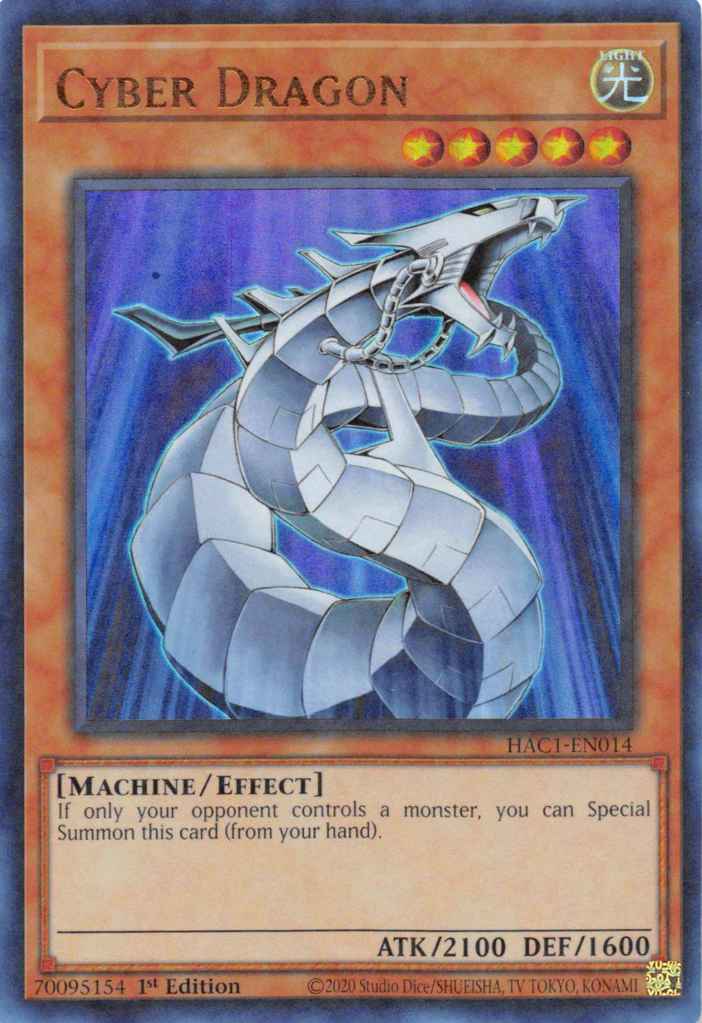 Cyber Dragon (Duel Terminal) [HAC1-EN014] Parallel Rare | Shuffle n Cut Hobbies & Games