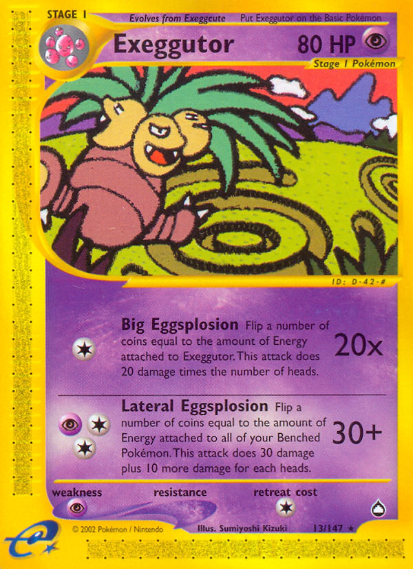 Exeggutor (13/147) [Aquapolis] | Shuffle n Cut Hobbies & Games