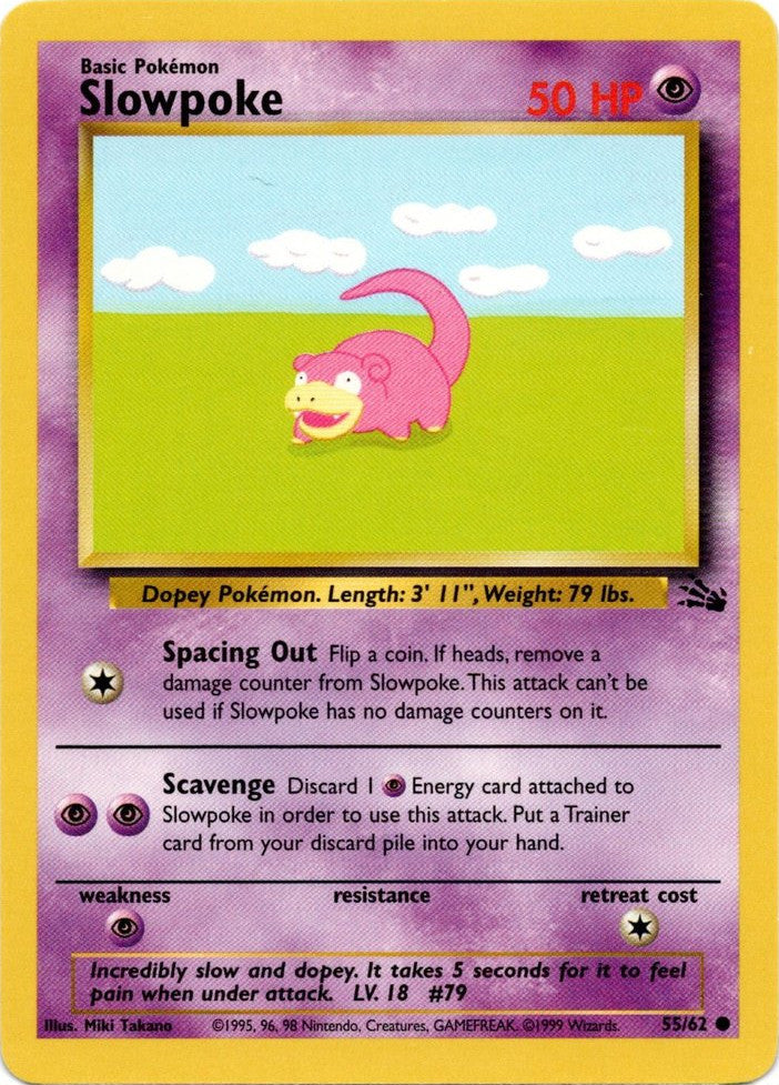 Slowpoke (55/62) [Fossil Unlimited] | Shuffle n Cut Hobbies & Games