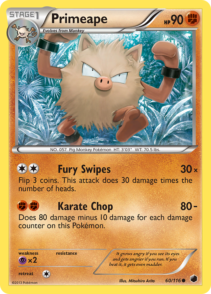 Primeape (60/116) [Black & White: Plasma Freeze] | Shuffle n Cut Hobbies & Games