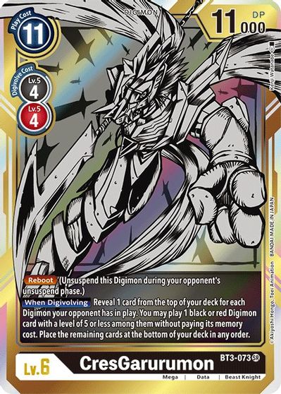 BT3-073: CresGarurumon (Alternate Art) | Shuffle n Cut Hobbies & Games