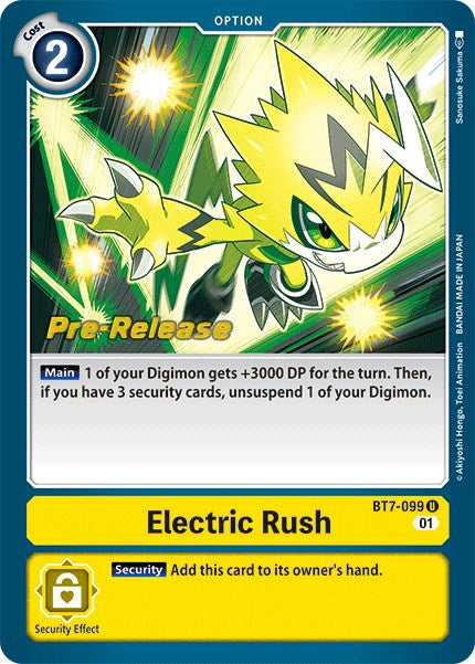 Electric Rush [BT7-099] [Next Adventure Pre-Release Cards] | Shuffle n Cut Hobbies & Games