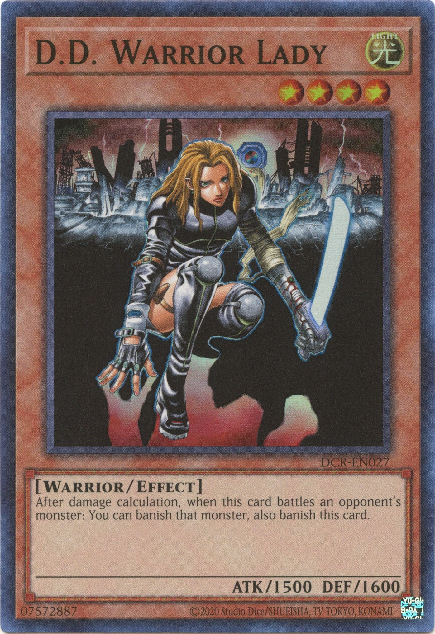 D.D. Warrior Lady (25th Anniversary) [DCR-EN027] Super Rare | Shuffle n Cut Hobbies & Games