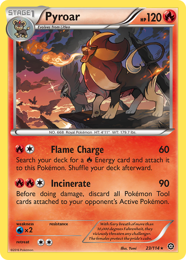 Pyroar (23/114) [XY: Steam Siege] | Shuffle n Cut Hobbies & Games