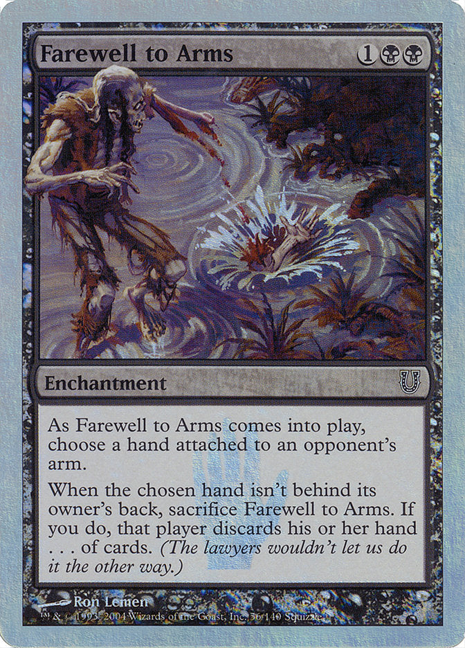 Farewell to Arms (Alternate Foil) [Unhinged] | Shuffle n Cut Hobbies & Games